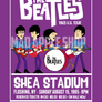 The Beatles Cartoon Concert Tour Poster Art Print Shea Stadium New York 1965