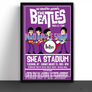 The Beatles Cartoon Concert Tour Poster Art Print Shea Stadium New York 1965