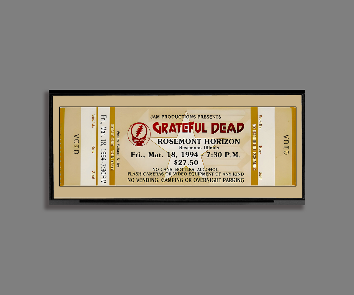 RARE Vintage 80's GRATEFUL DEAD Band - Ticketron Concert