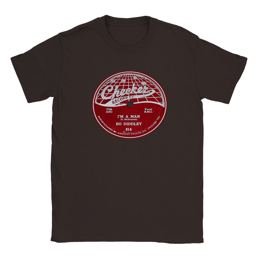 Bo Diddley Checker Record Label 78 RPM Record Label Unisex T Shirt Tee