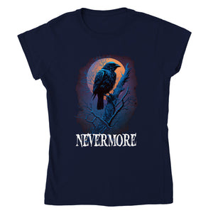 The Raven Nevermore Edgar Allan Poe T-Shirt Tee Women's