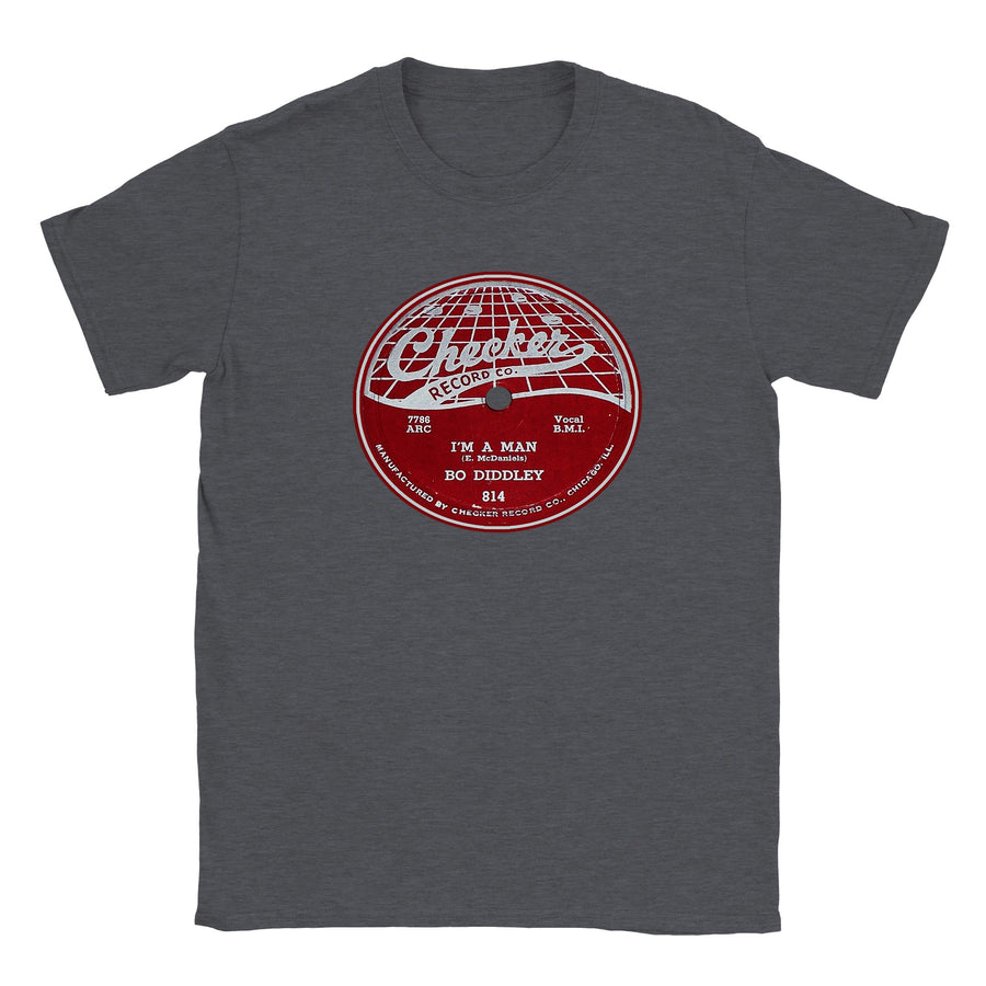 Bo Diddley Checker Record Label 78 RPM Record Label Unisex T Shirt Tee