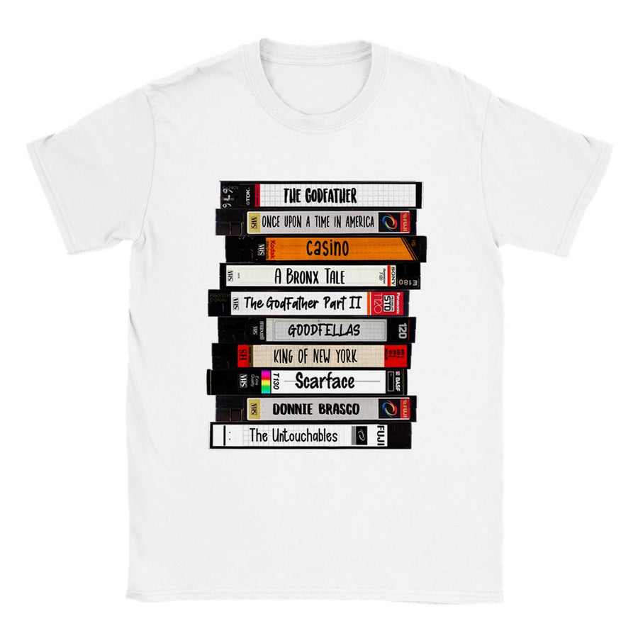 VHS Classic Mafia Mob Movies T-Shirt Tee Men's Unisex