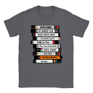 Eighties 80's VHS John Hughes Movies T-Shirt Tee Men's Unisex