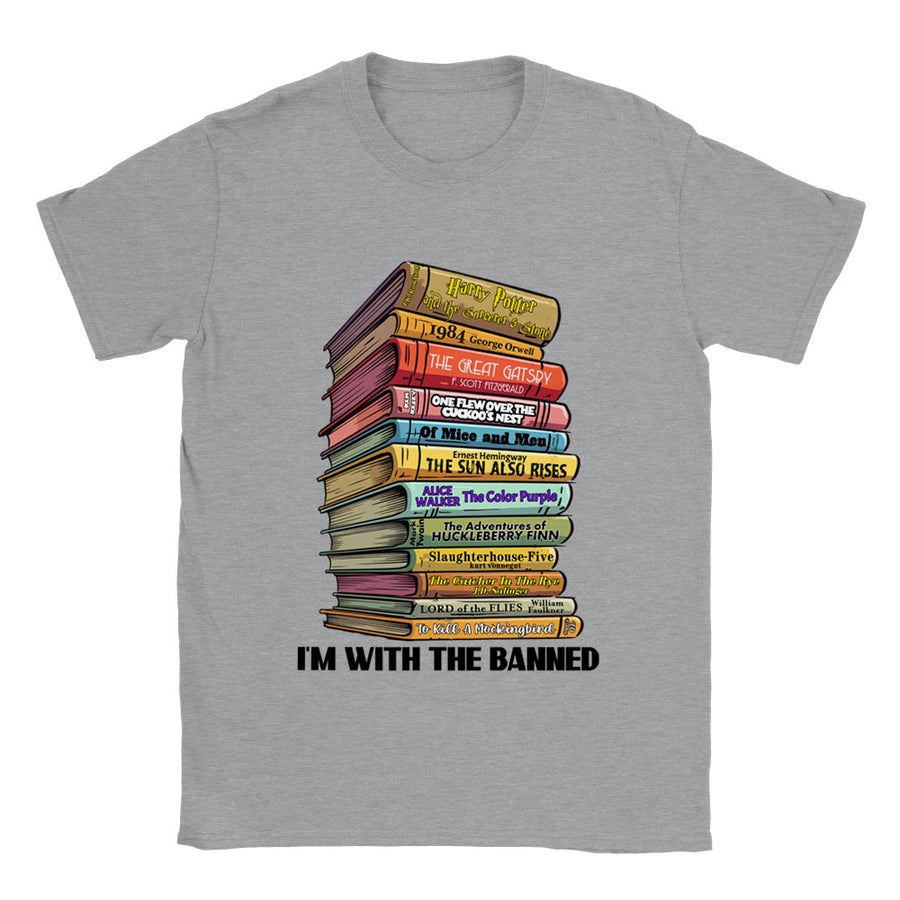 Banned Books I'm With The Banned T-Shirt Tee Men's Unisex