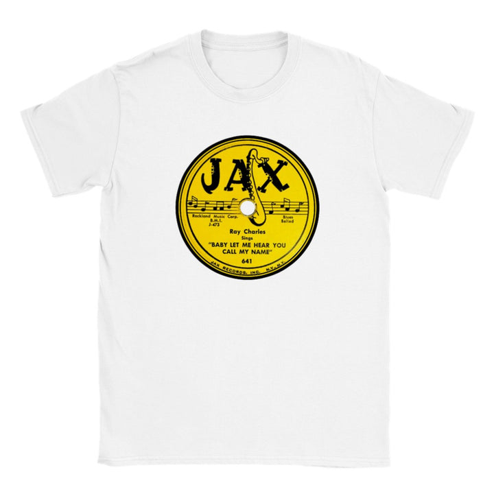 Ray Charles 78 RPM Record Label Unisex T-Shirt Tee Jax Records
