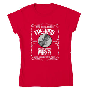 Free Bird Lynyrd Skynyrd Whiskey Label T-Shirt Tee Women's