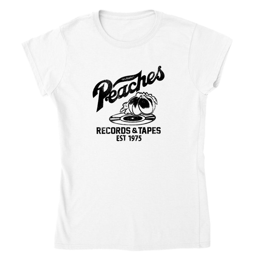 Peaches Records & Tapes Established 1975  T-Shirt Tee Women's