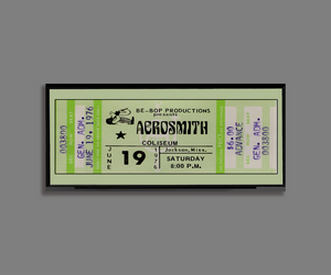 Aerosmith 1976 Concert Ticket Stub Art Print Poster Rocks Tour