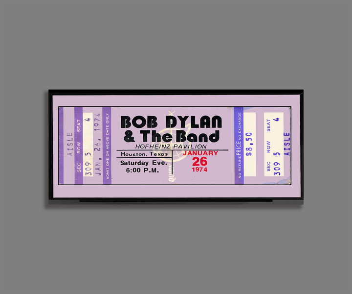 Bob Dylan & The Band 1974 Concert Ticket Stub Art Print Poster