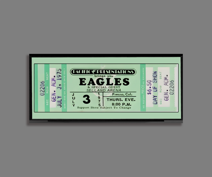 The Eagles 1975 Concert Ticket Stub Art Print Poster One Of These Nights Tour