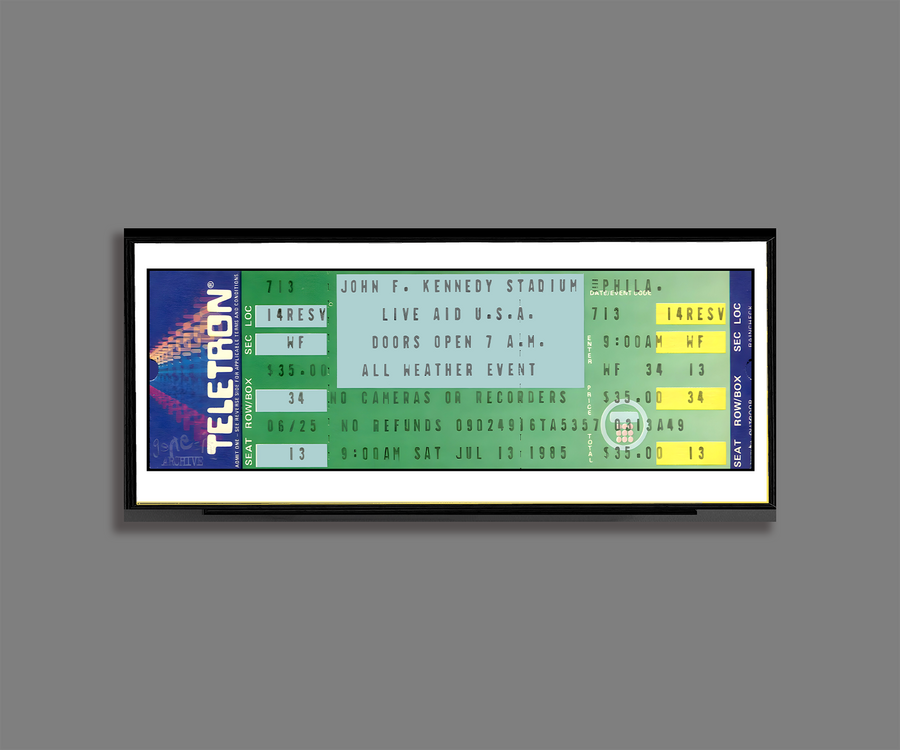 Live Aid 1985 Concert Ticket Stub Art Print Poster JFK Stadium Philadelphia