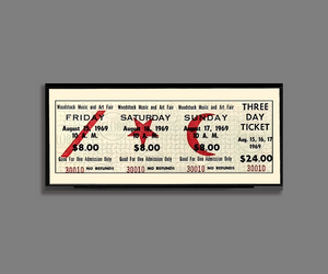 Woodstock Festival 1969 Concert Ticket Stub Art Print Poster