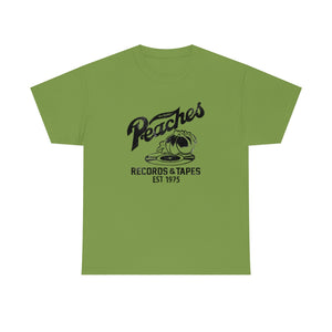Peaches Records & Tapes Est. 1975 Record Shop Music Store Men's Unisex T Shirt Tee