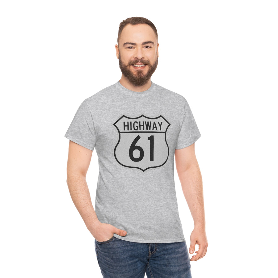 Highway 61 Sign Men's T Shirt Tee Blues Crossroads
