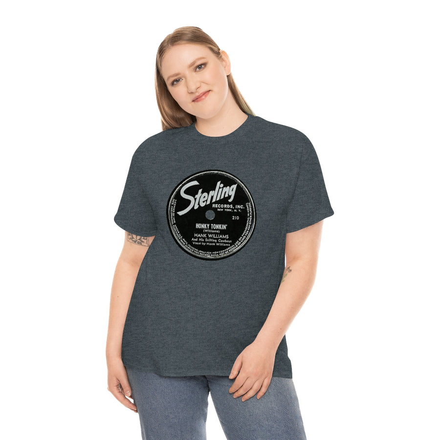 Hank Williams 78 RPM Label Sterling Records Men's Unisex T Shirt Tee