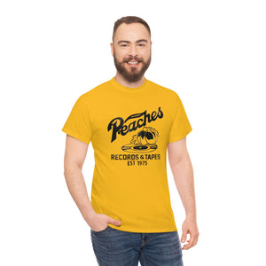 Peaches Records & Tapes Est. 1975 Record Shop Music Store Men's Unisex T Shirt Tee