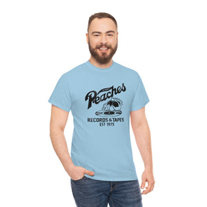 Peaches Records & Tapes Est. 1975 Record Shop Music Store Men's Unisex T Shirt Tee