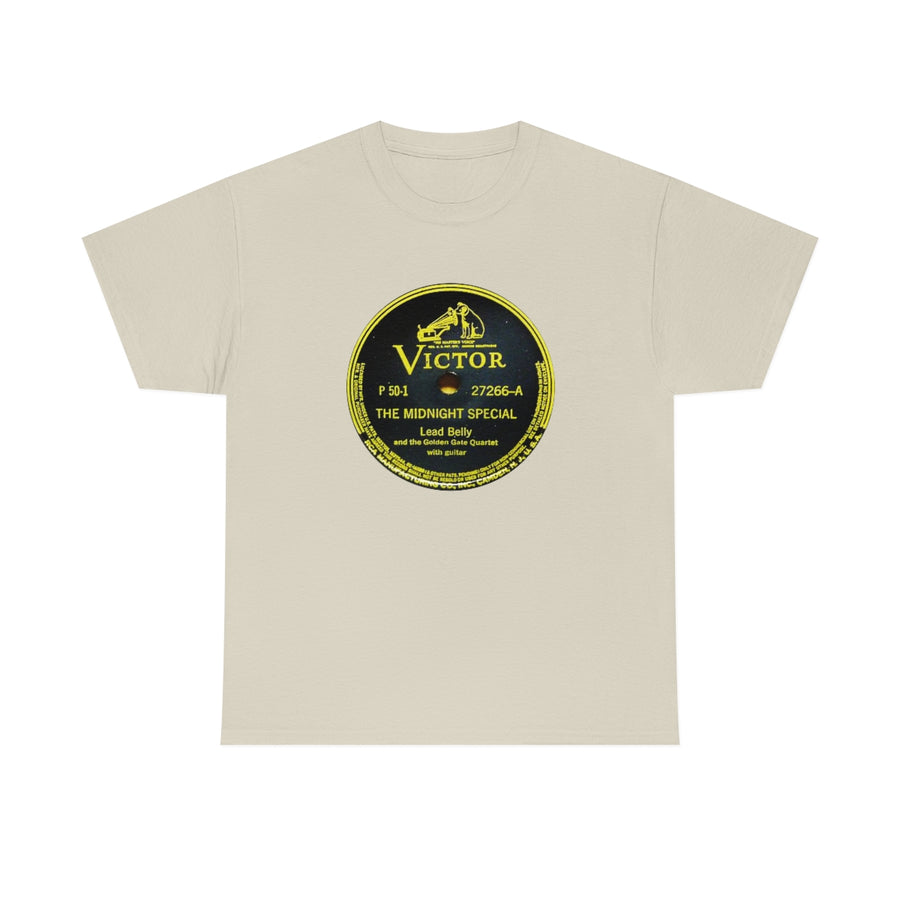 Lead Belly Midnight Special 78 RPM Record Label  Men's T Shirt Tee