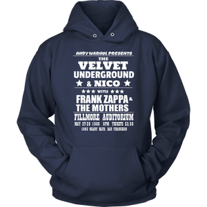 Velvet Underground Frank Zappa Hoodie Retro Concert Poster Hooded Sweatshirt