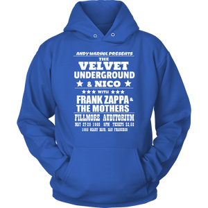 Velvet Underground Frank Zappa Hoodie Retro Concert Poster Hooded Sweatshirt