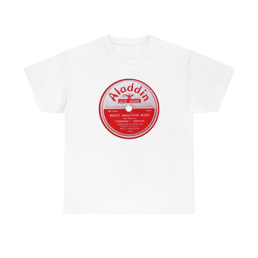 Lightnin' Hopkins 78 RPM Label Aladin Records Men's Unisex T Shirt Tee