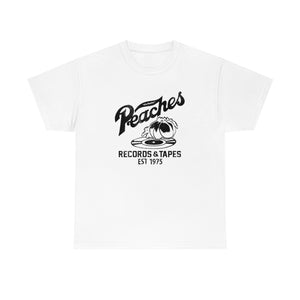 Peaches Records & Tapes Est. 1975 Record Shop Music Store Men's Unisex T Shirt Tee